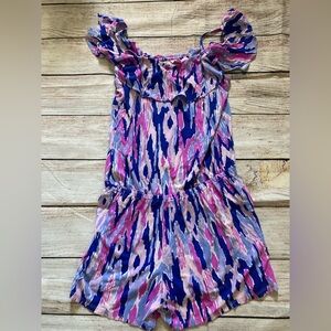 Lilly Pulitzer Colorful Off The Shoulder Romper, Women’s Size S